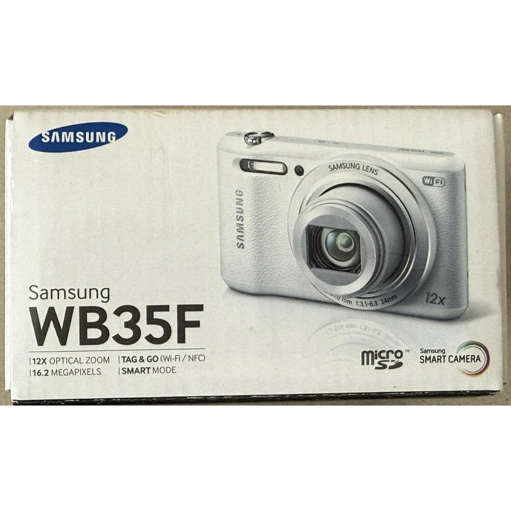 Samsung WB35F 16.2MP WIFi Digital Smart Camera - New White Open Box